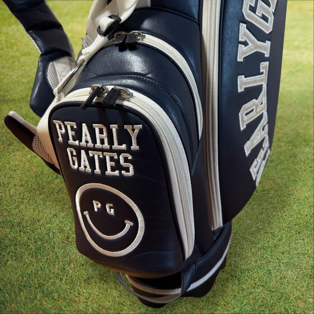 パーリーゲイツ　キャディバッグ　ネイビー　紺　ショルダー式　スタンド式　軽量