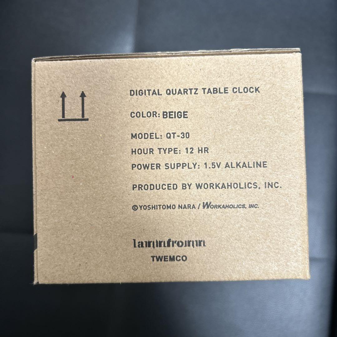 奈良美智 パタパタクロック WALK ON ベージュ ラムフロム