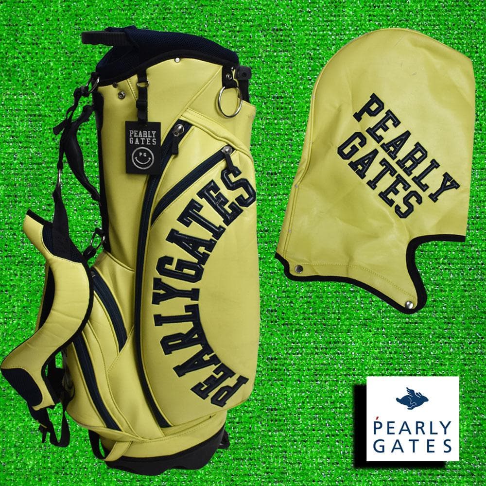 ！*！様 パーリーゲイツ スタンド式 キャディーバック９型【ライムイエロー】中古