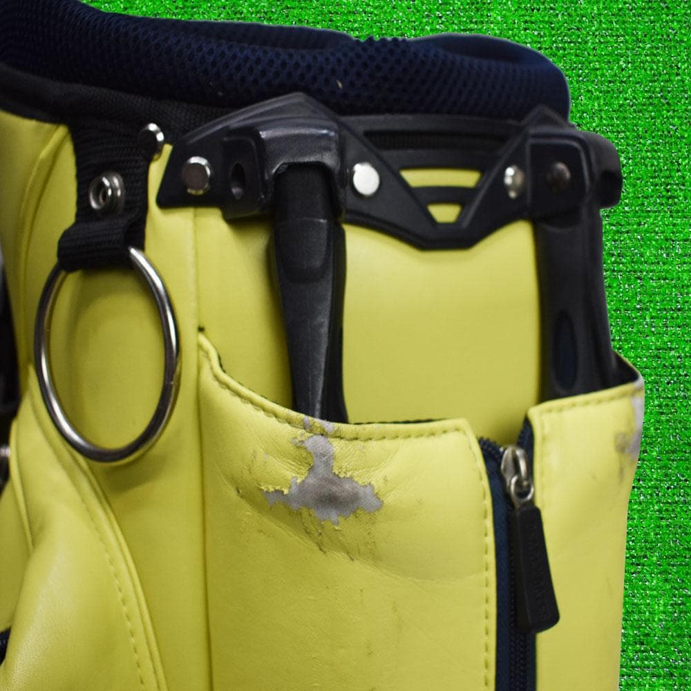 ！*！様 パーリーゲイツ スタンド式 キャディーバック９型【ライムイエロー】中古