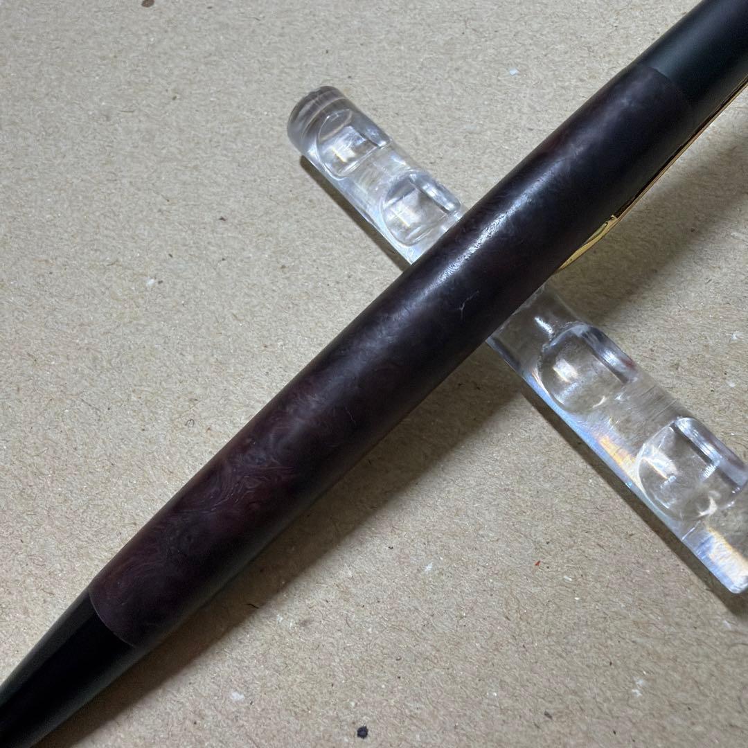 希少 野原工芸 特上花梨瘤杢 シャーペン 0.5mm ゴールド金具 固定式金具