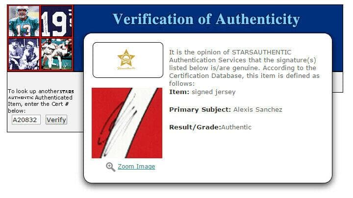 直筆サイン入りジャージ アレクシス・サンチェス  SA鑑定済