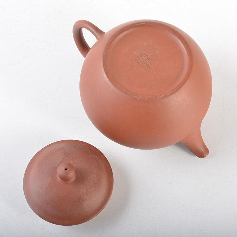 中国　紫砂　朱泥　急須　茶壷　在銘　V　R5672