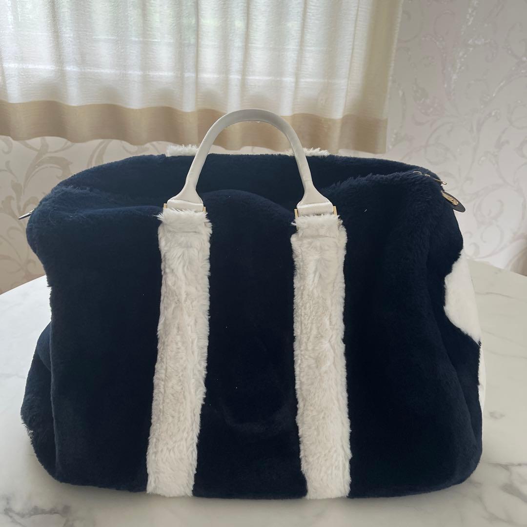 ムータ 配色ファーボストンバック