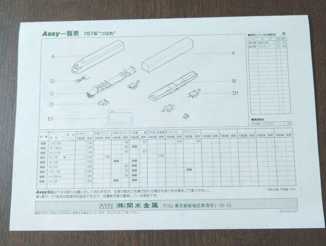 KATO 10-320 787系\"つばめ\"交流特急形電車