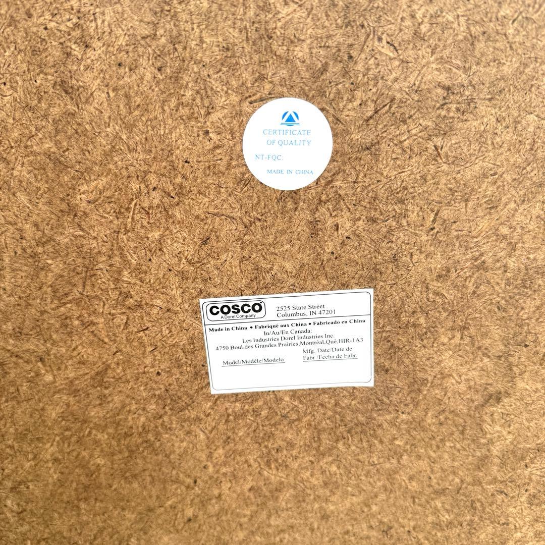 【美品】Cosco ブラウン 正方形 折りたたみテーブル 34インチ