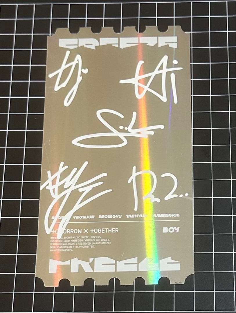 TOMORROW X TOGETHER FREEZE ランダム封入 サインカード