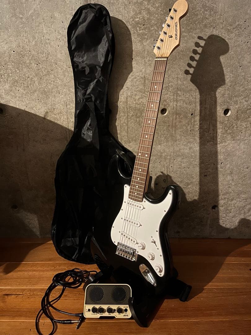 美品◎SELDER ストラトキャスター ブラックJOYOアンプ 5点セット
