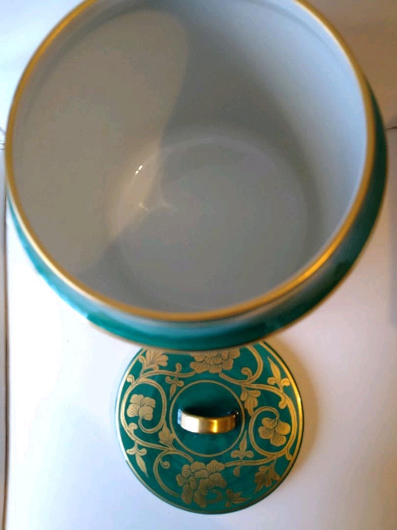 茶道具 青金様手草花文 水指 久寶造 久宝造 久世久宝