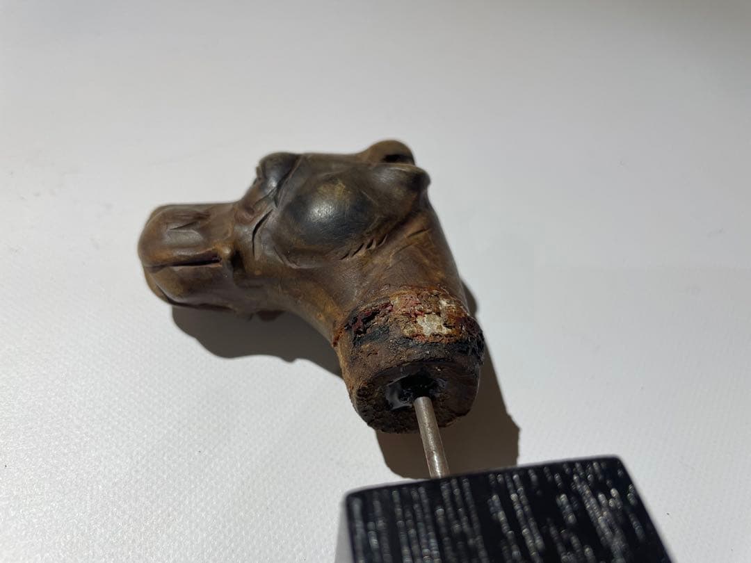 イギリス　アンティーク　ステッキ　柄の部分　犬　ドッグ　ハンドル
