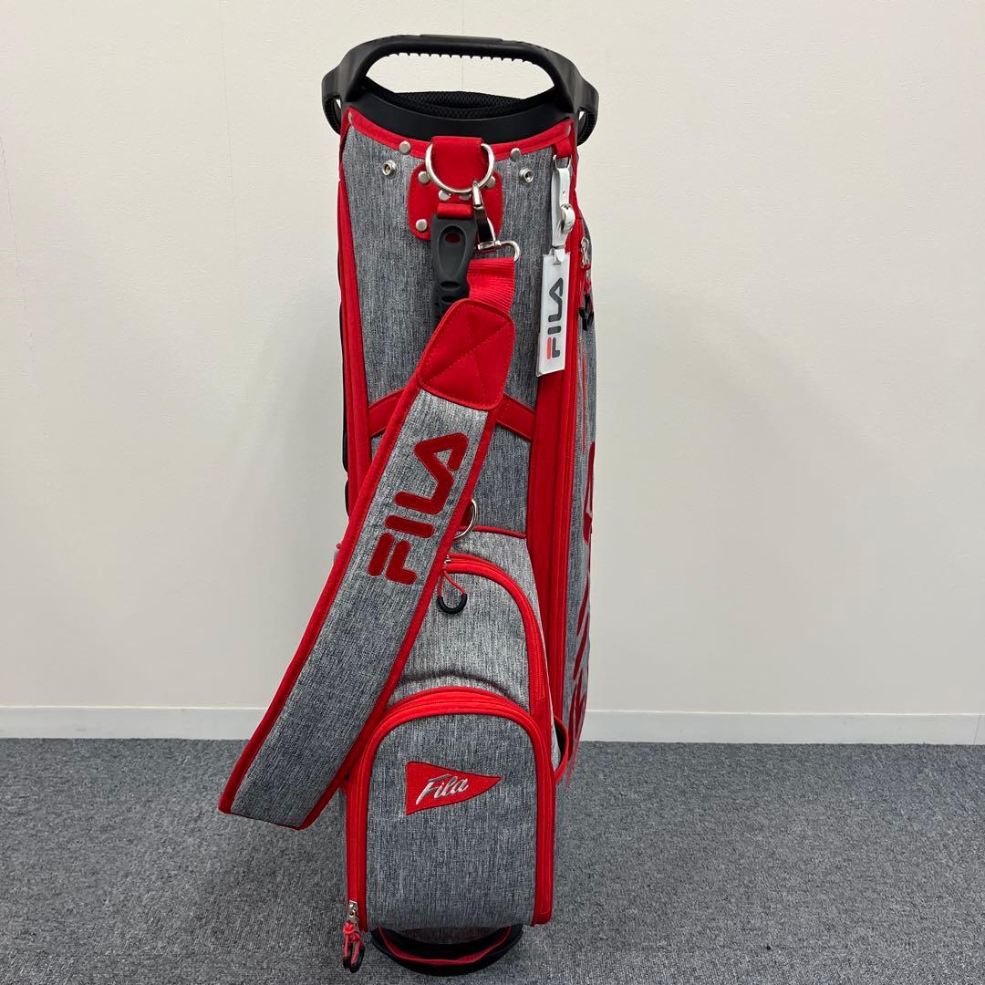 【未使用】FILA フィラ ゴルフ スタンド キャディバッグ 8.5型 レッド