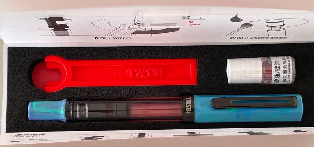 ［未使用］ツイスビー エコ 万年筆 コスモブルー B太字