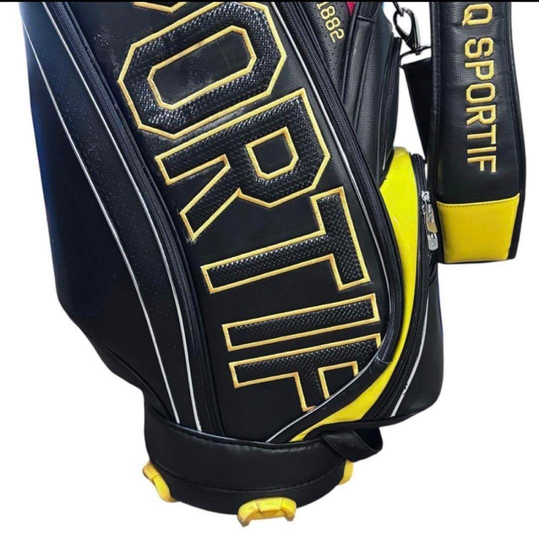 LE COQSPORTIF キャディバッグ イエロ- 9.5型 トリコロール