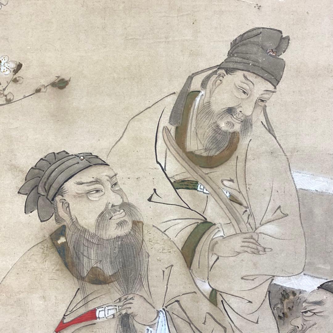 掛軸 白雪 三貴人 箱無し アンティーク 時代物 A-4