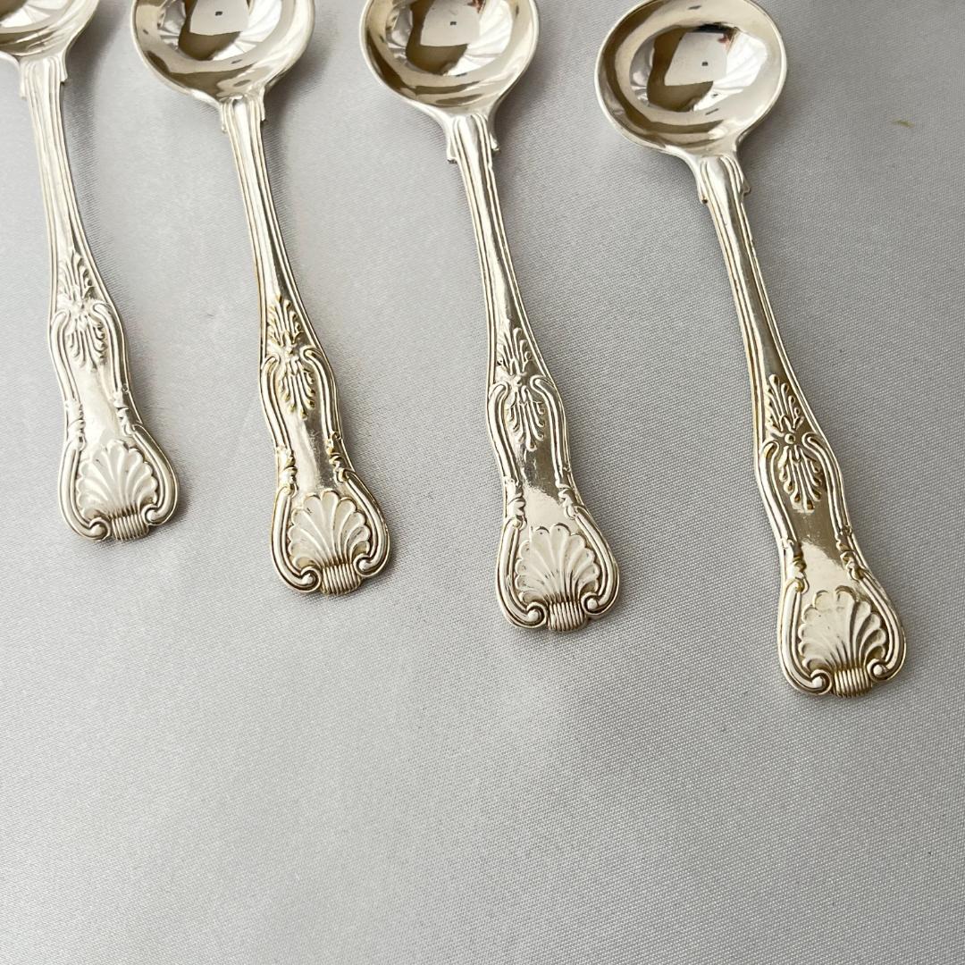 【英国】 コンディメント / ポーション/ マスタード スプーン 4本組