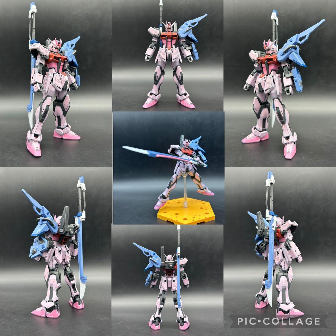 ガンプラ塗装済完成品 EGストライクガンダム三体+オプションパーツセット