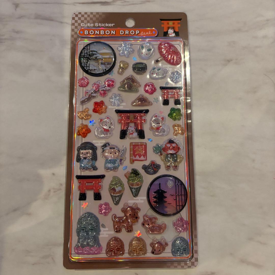 【新品未開封】BONBON DROP 和柄 シールセット 5枚 ボンド 正規品