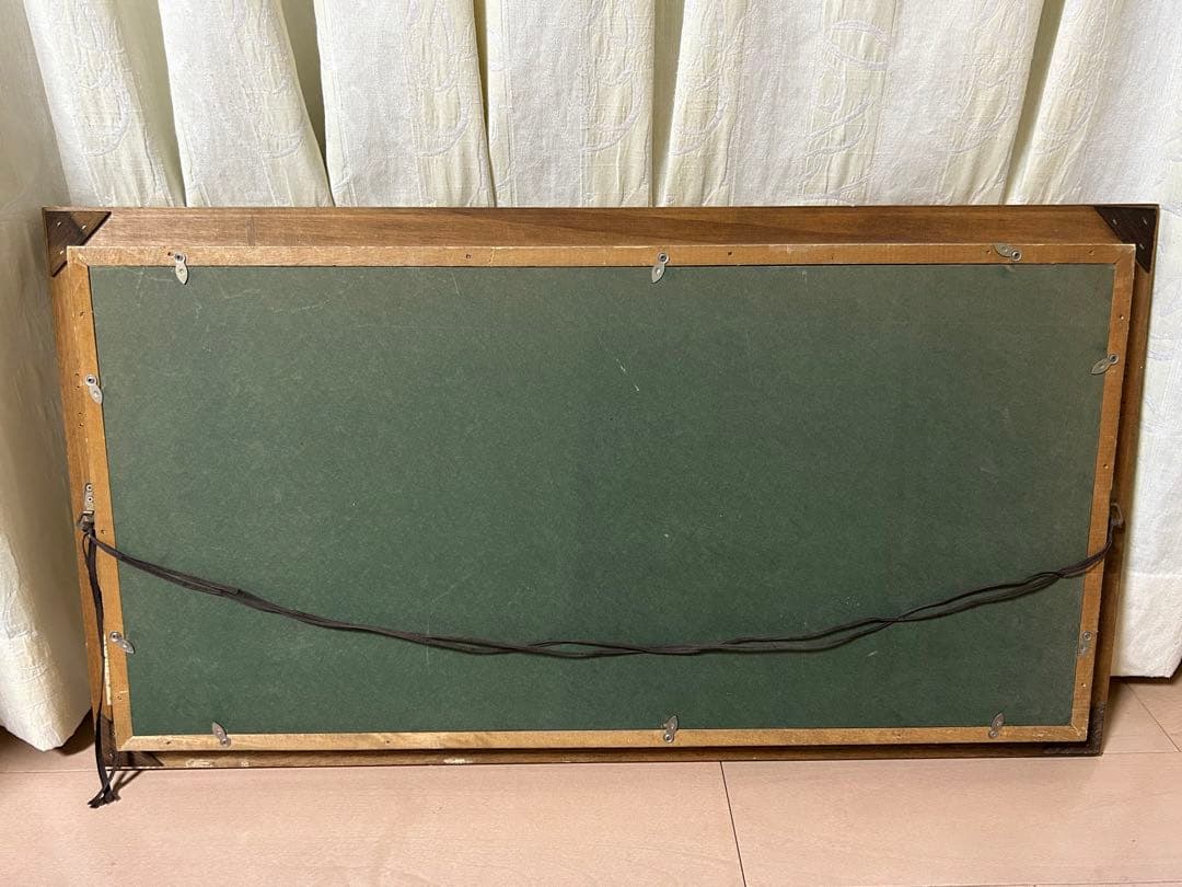 油絵　『奥木曽の里』　横山守　絵画　美術　芸術