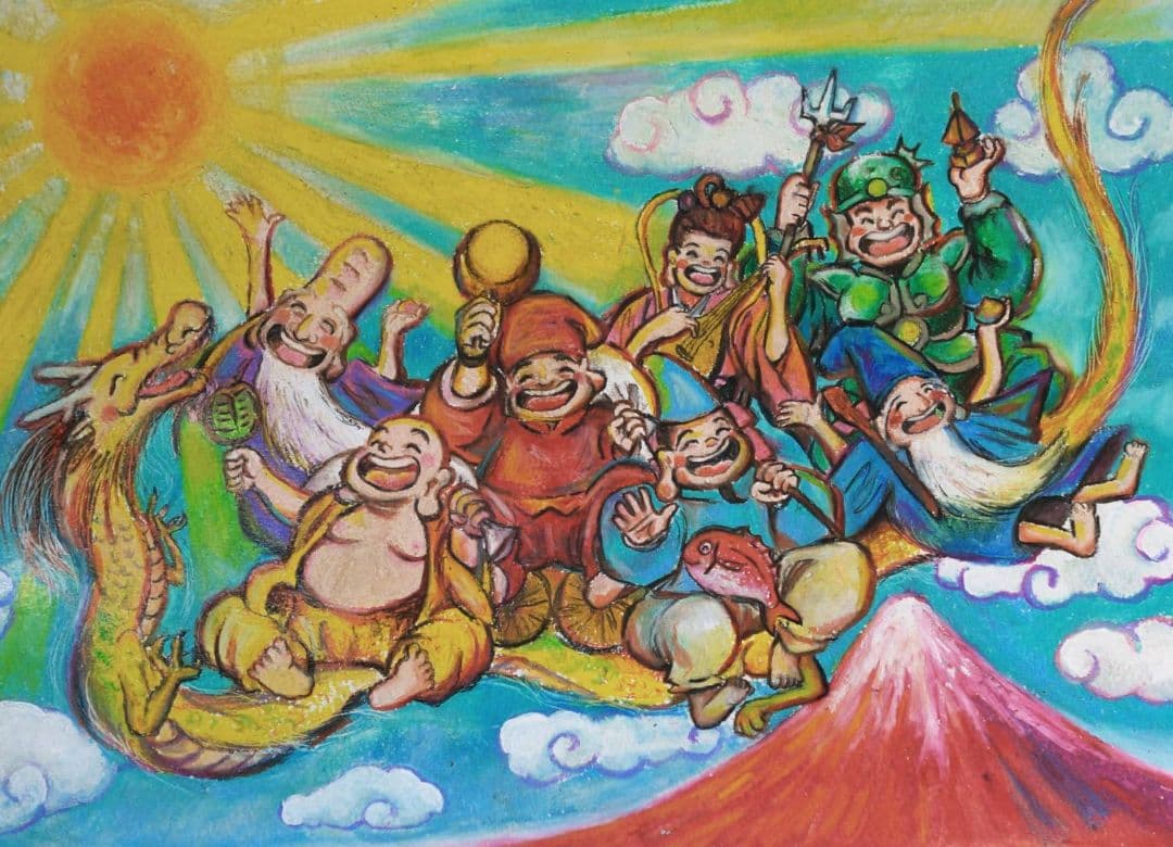 【招福笑福】A4サイズ 七福神アート