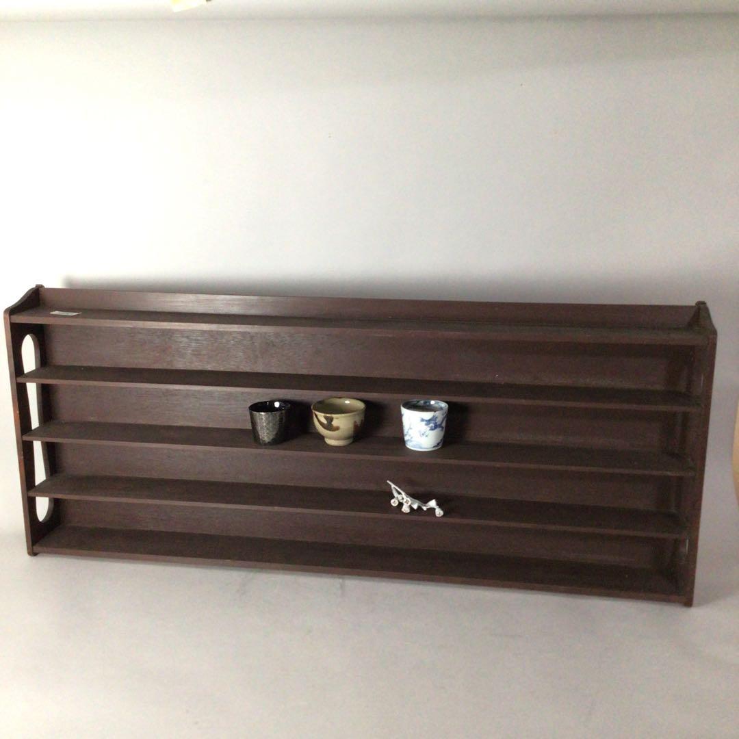 No5230 ヴィンテージ　木製吊り棚　高さ42×横幅101.5cm 送料無料
