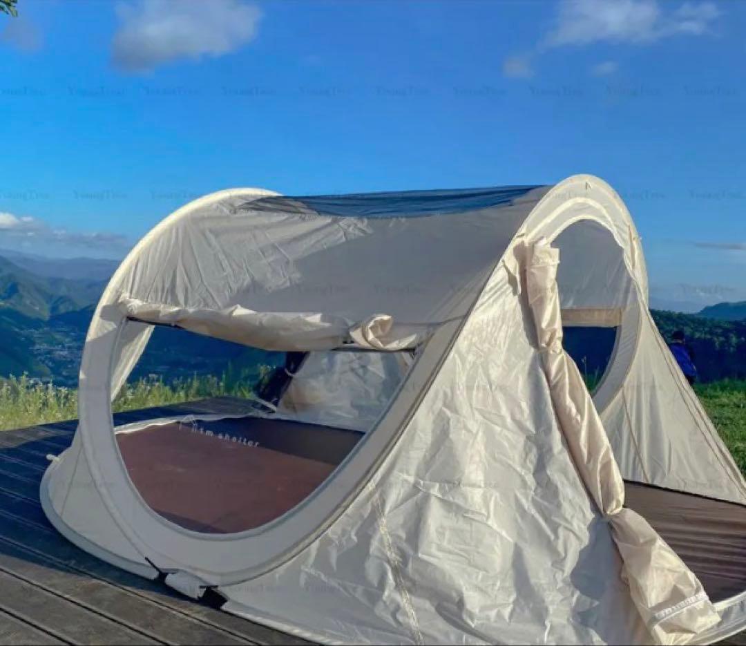 <希少>ミューズ ワンタッチ ポップアップテント E アイボリー