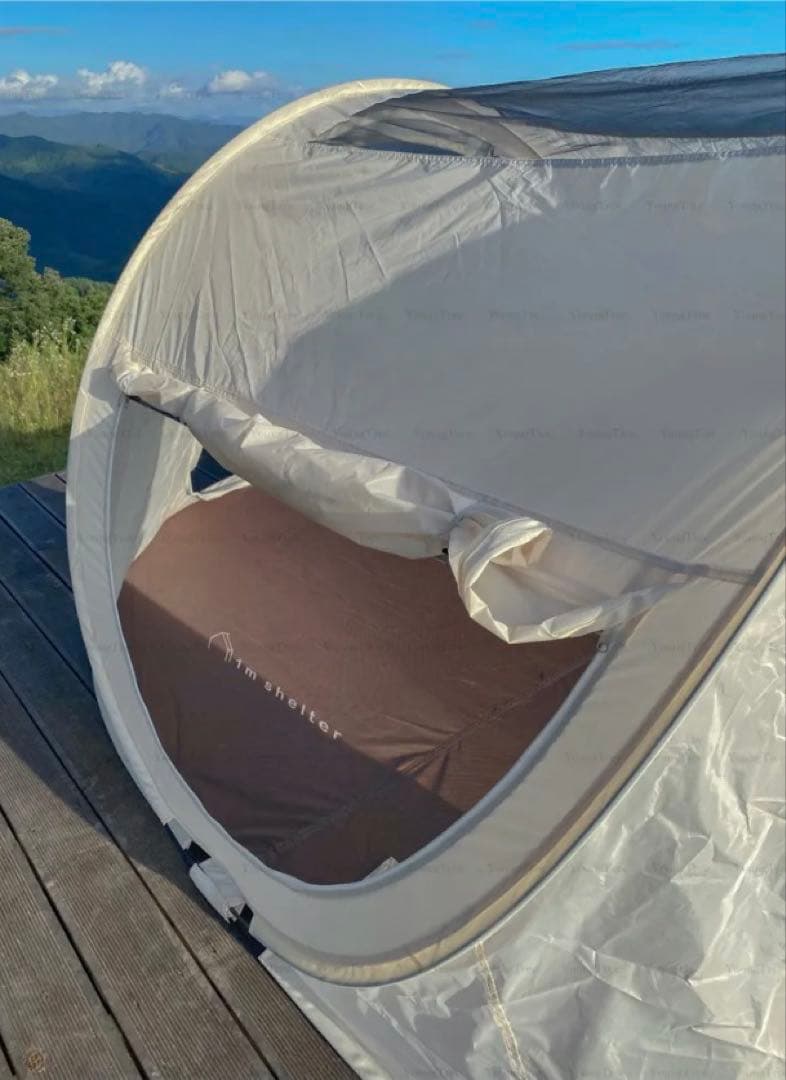 <希少>ミューズ ワンタッチ ポップアップテント E アイボリー