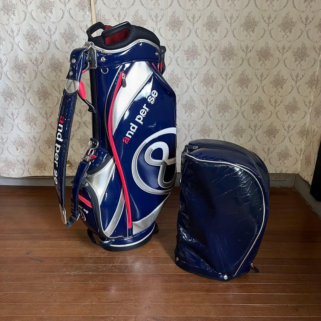 【中古品】and per se/アンパスィ スタンドキャディバッグ 限定カラー