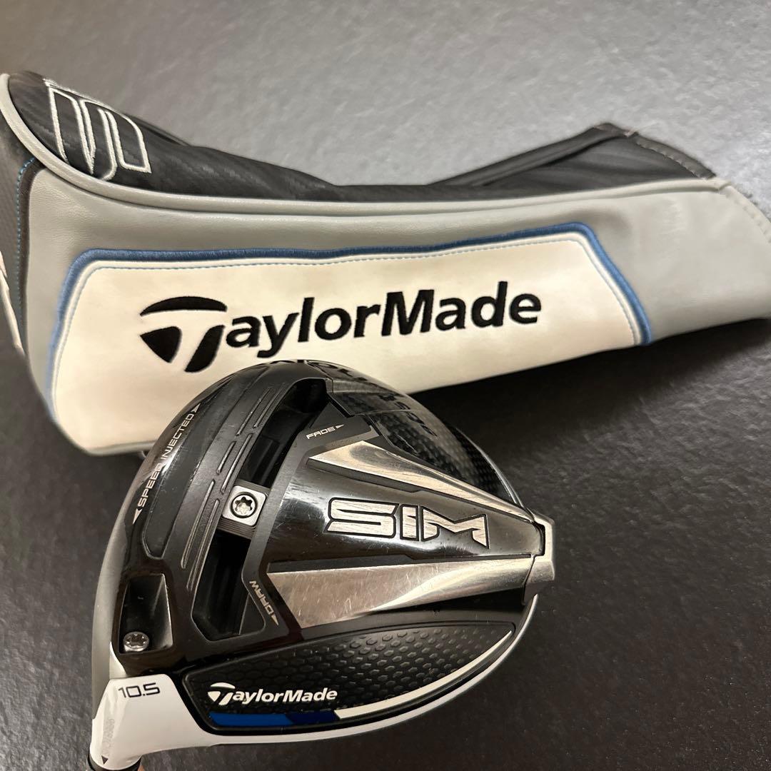 SIM ドライバー ヘッドのみ 左 レフティ テイラーメイド カバー付き
