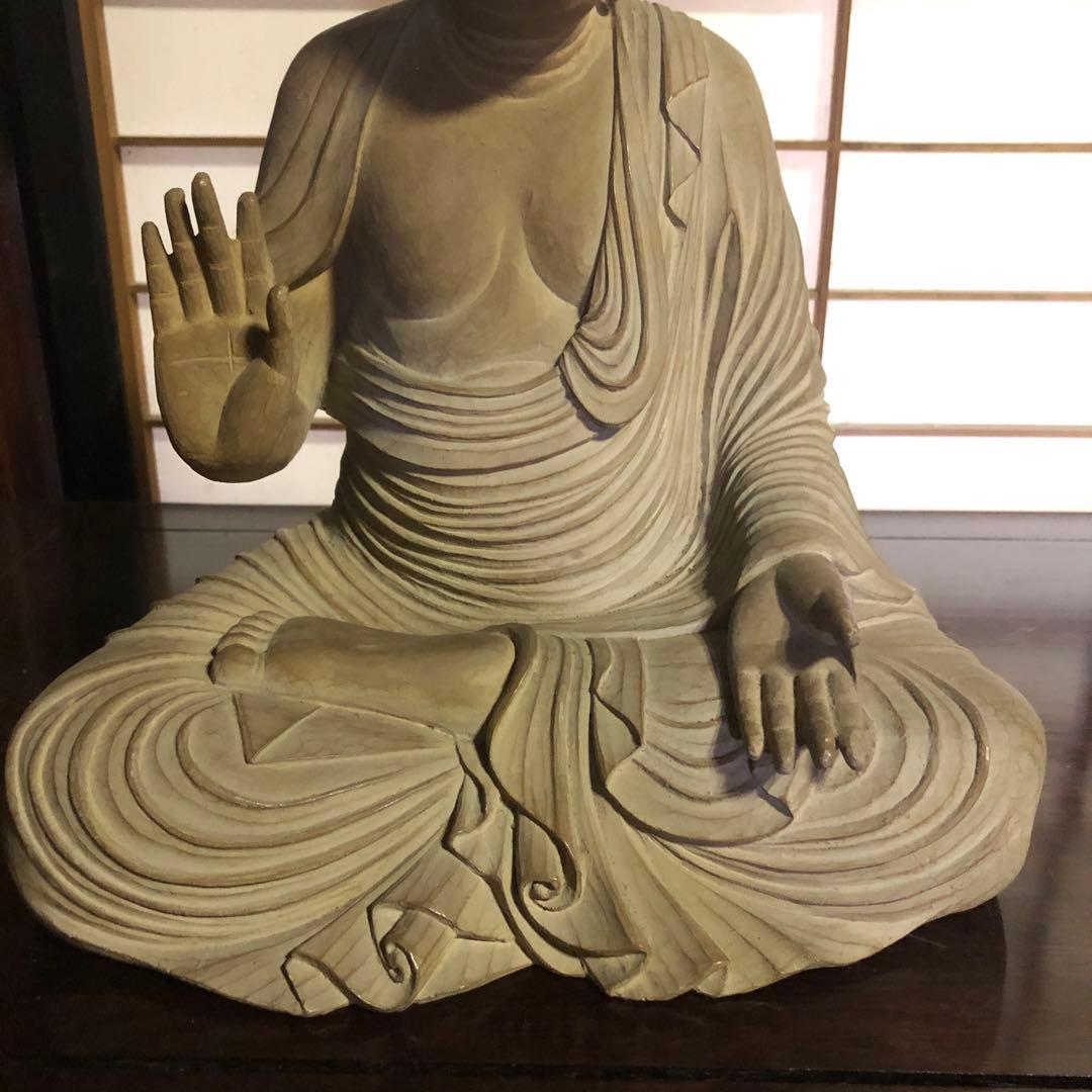 蔵の中にあった貞観様式の坐像仏