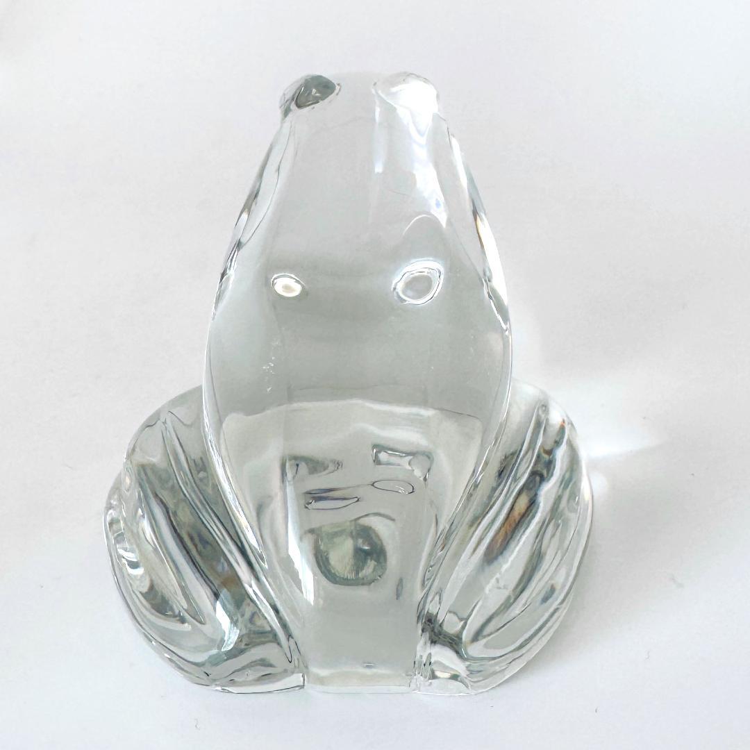 【バカラ】動物 カエル 蛙 置物 インテリア★美品★幸運