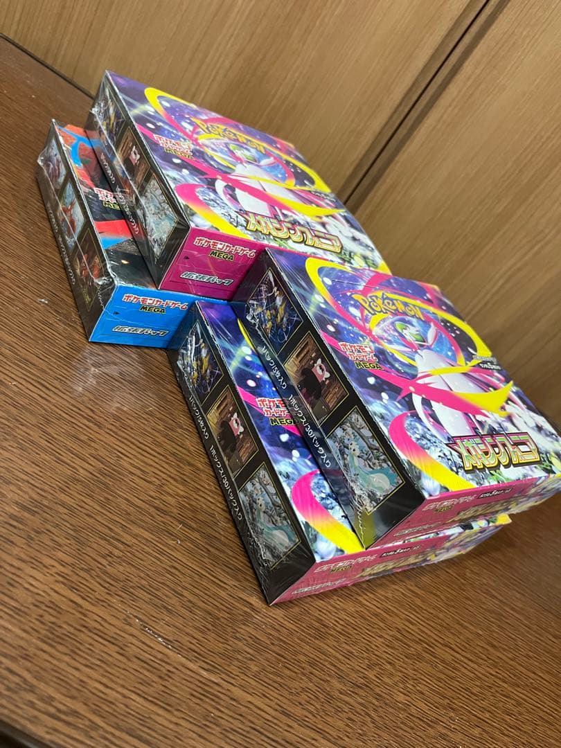 ポケモンカード メガシンフォニア・メガブレイブBOXシュリンク付き4箱セット