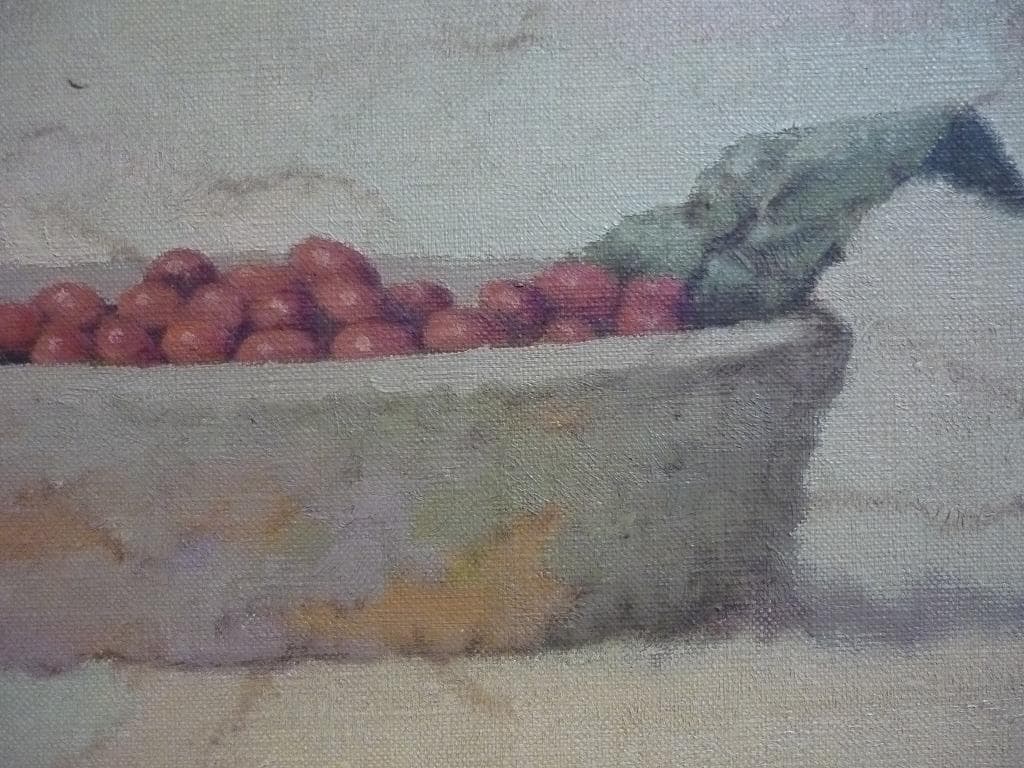 【真作】★絵画★福井良之助　油彩10号　静物　梅田画廊取扱い　箱・黄袋入★L89