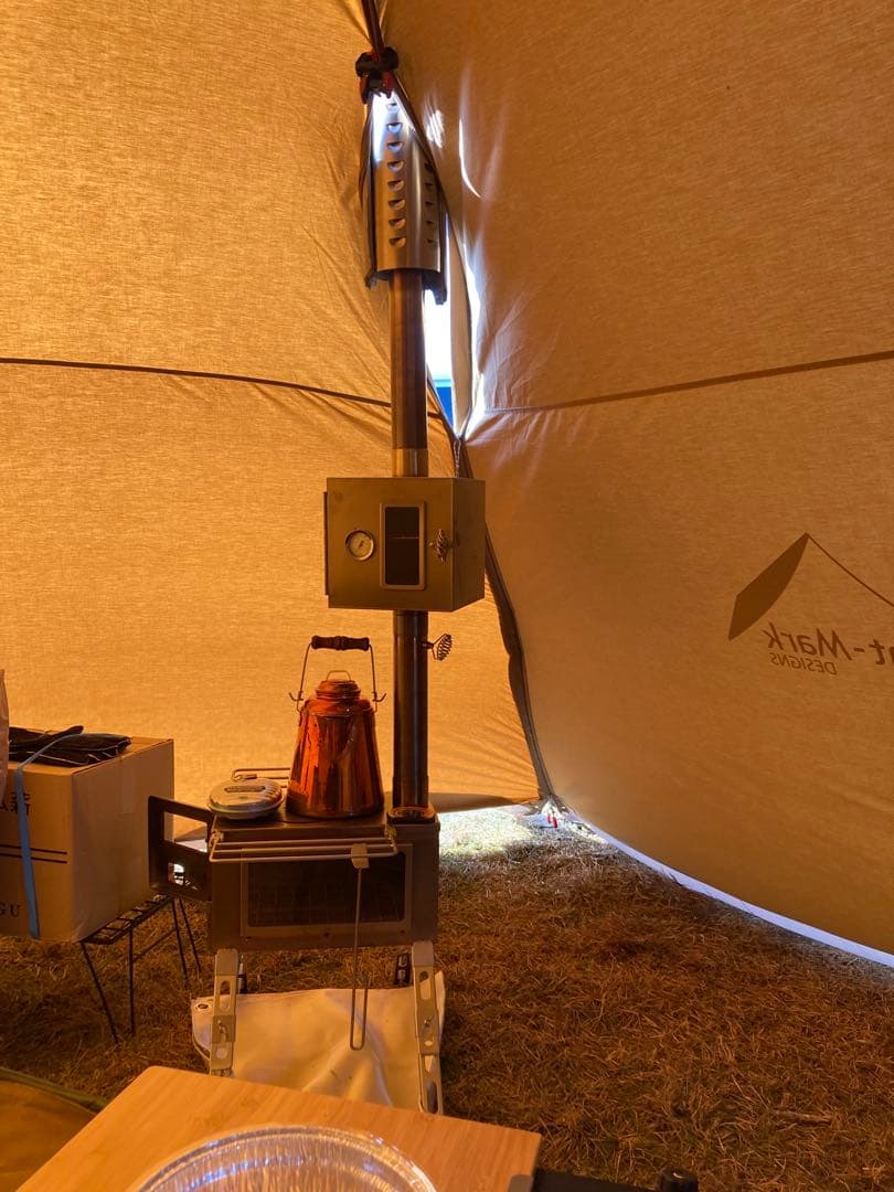 ウィンナーウェルMサイズ（63㎜）薪ストーブ専用パイプオーブン、三重煙突