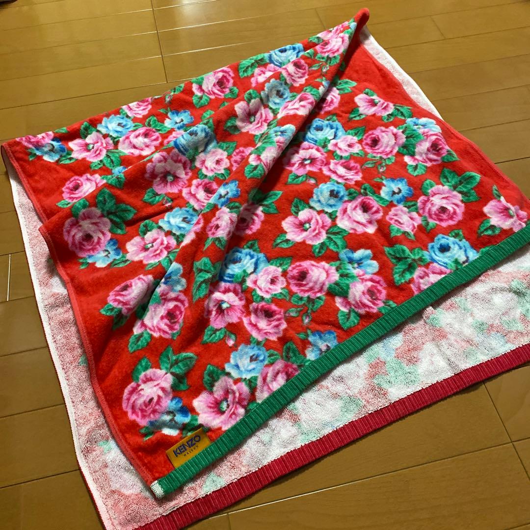 KENZO MAISON 薔薇柄　花柄 バスタオル　綿100% 西川産業　日本製