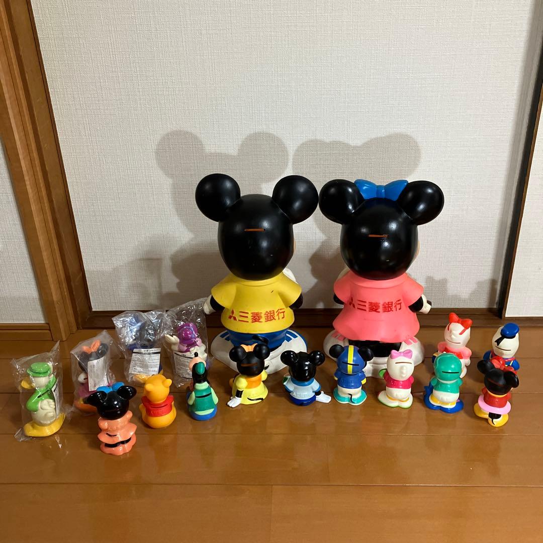 三菱銀行　ミッキー・ミニー フィギュアセット