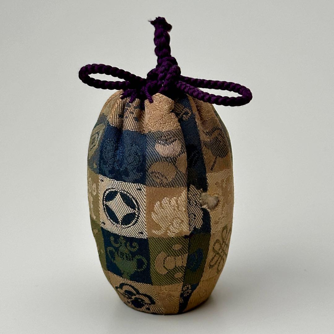 江戸後期頃 茶入れ 茶道具 時代物 仕覆付き 骨董品　アンティーク