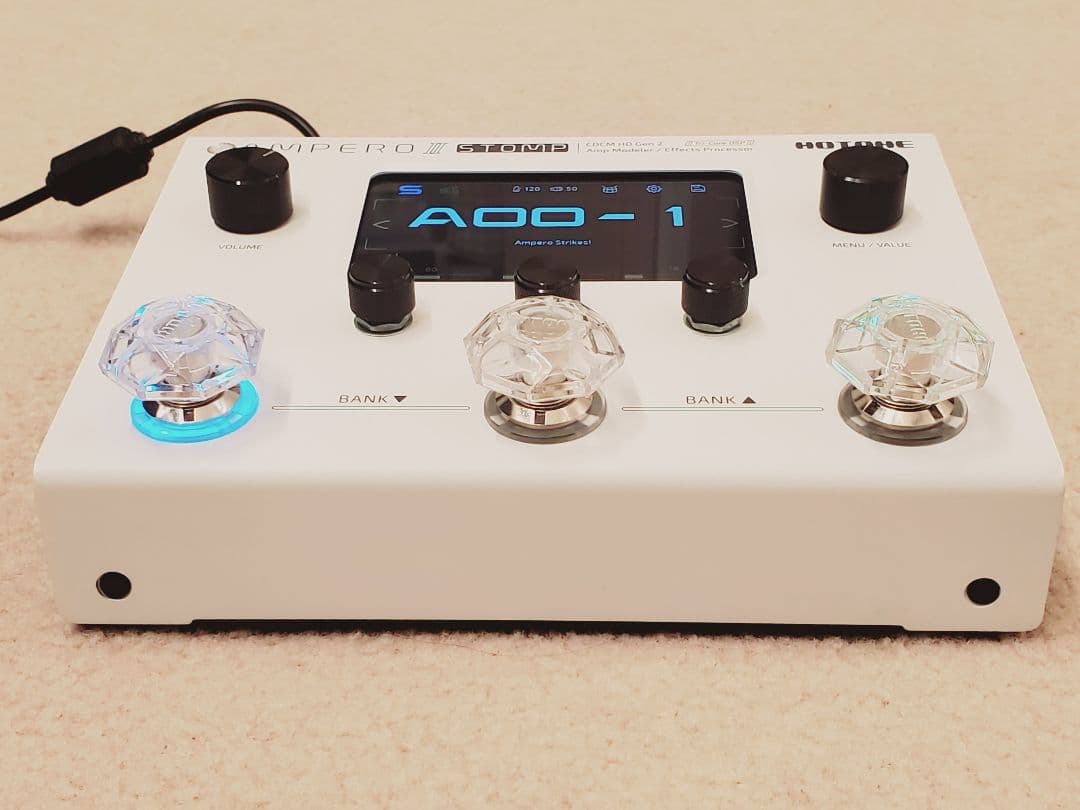 美品★HOTONE AMPERO II STOMP 変換プラグ付き