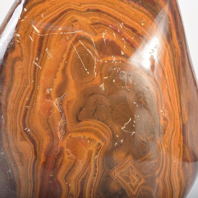 天然石　鑑賞石　置物　重さ約1.2kg　唐木台付　V　R6429