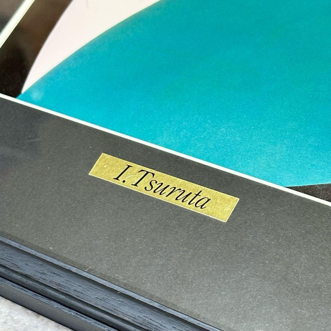 【希少品】鶴田一郎　美人画　絵画　日本女性　額入り　年代物　保管品　骨董