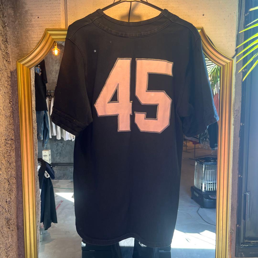 ジョーダン ブランド ベースボールシャツ 45番 刺繍ロゴ 黒 M