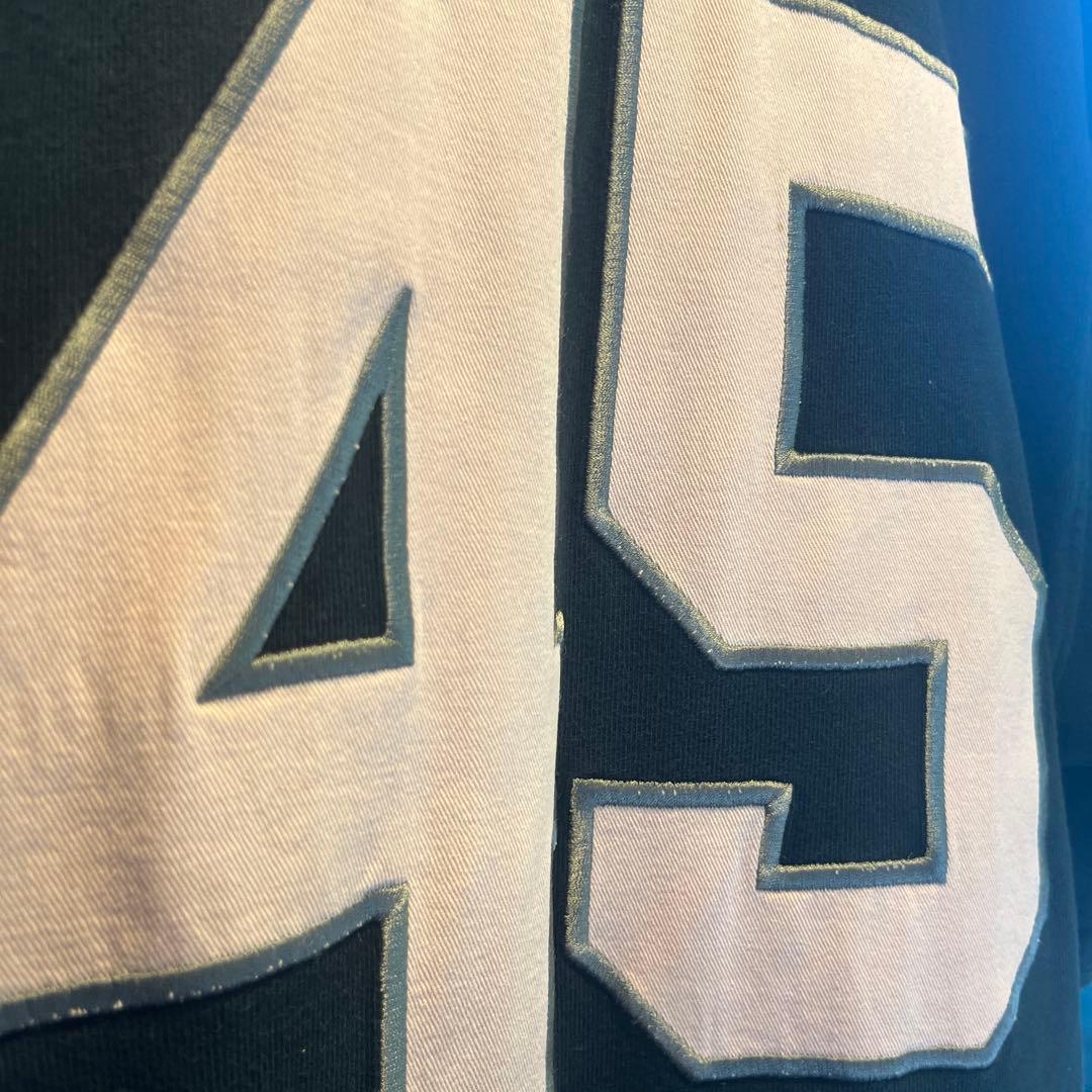 ジョーダン ブランド ベースボールシャツ 45番 刺繍ロゴ 黒 M