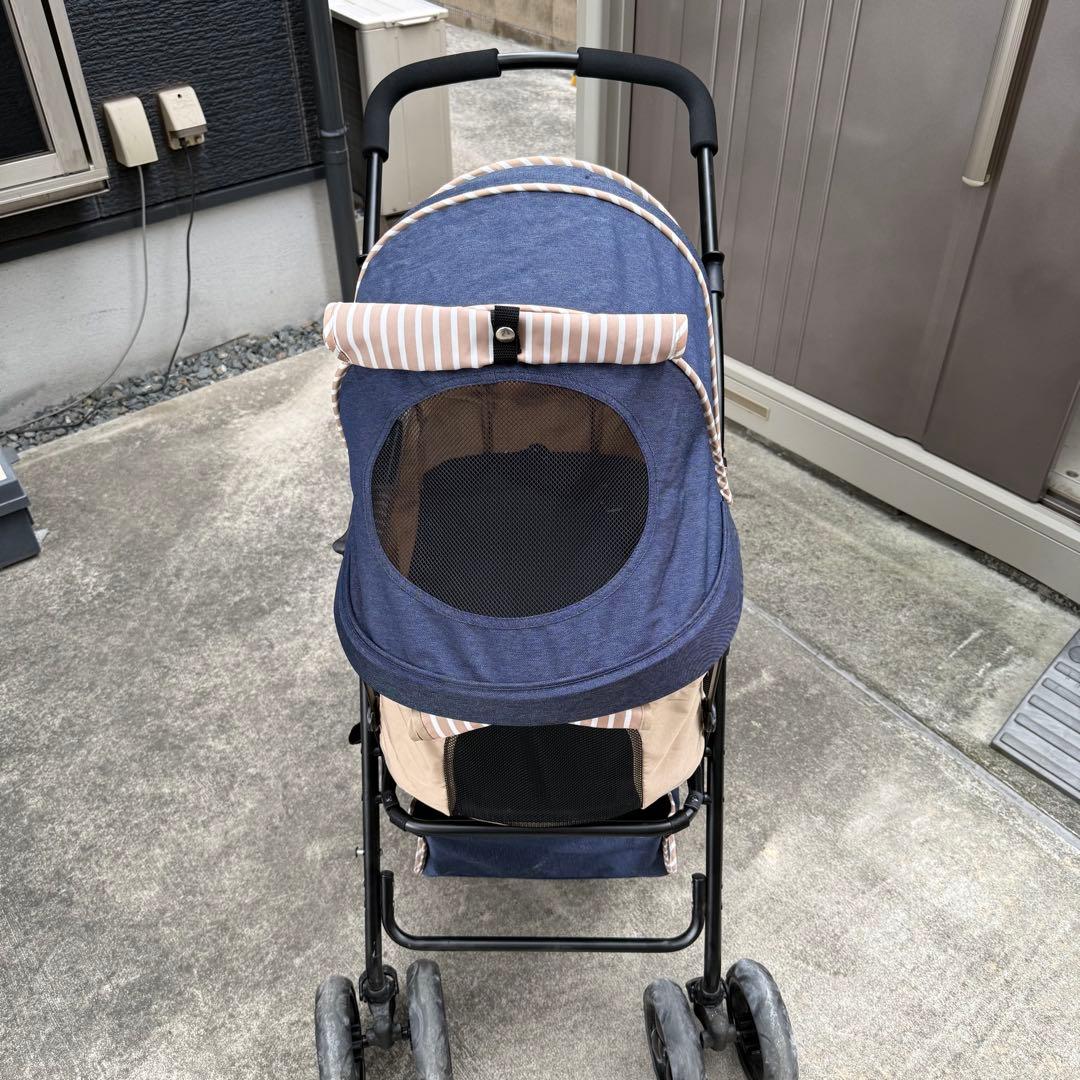 GEX ジェックス わんわんカート 多頭用 DXplus-N デニム柄×ベージュ