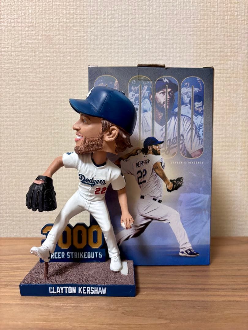 CLAYTON KERSHAW 3000奪三振 ボブルヘッド