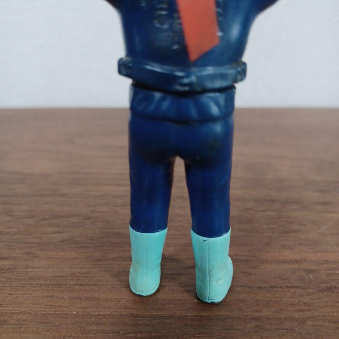 当時ものポピー製「仮面ライダー」希少青成型＆黒成型ミニソフビフィギュア２点セット