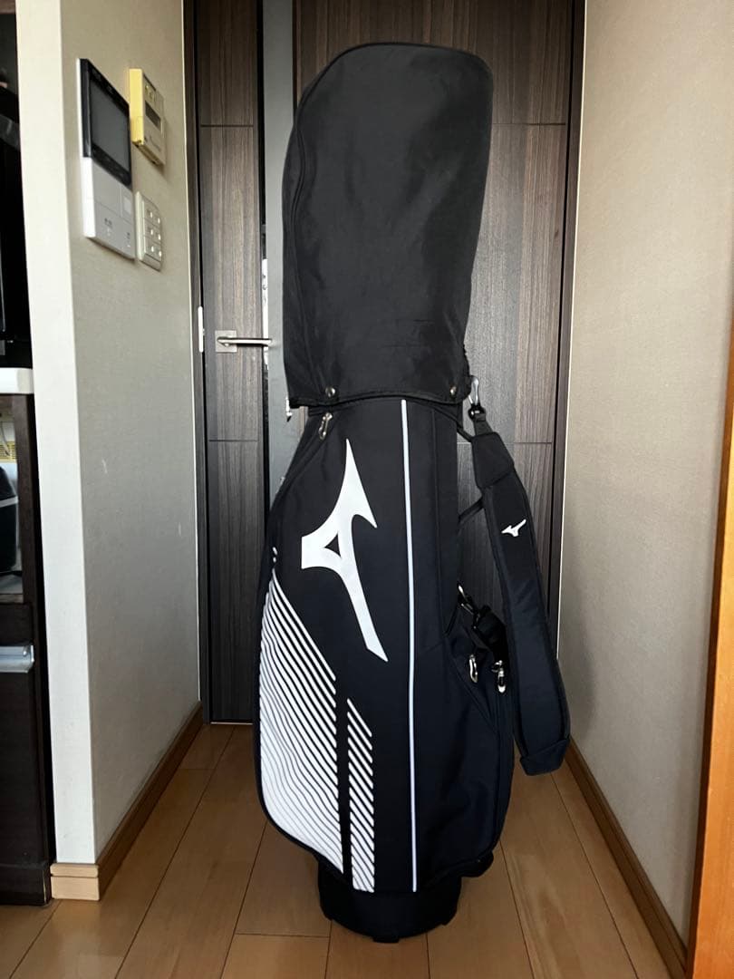 美品ミズノ　MIZUNO カート式キャディバッグ　9型軽量2.3kg ブラック