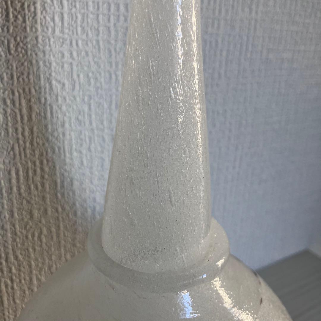 1【倉敷ガラス】小谷眞三 白一輪挿し