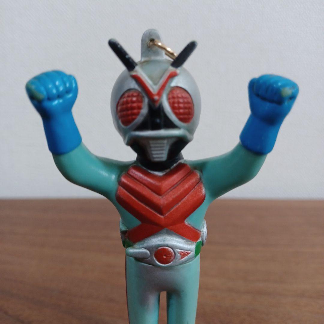 当時ものポピー製 仮面ライダー希少ソフビペンダントトップ（チェーン無）5点セット