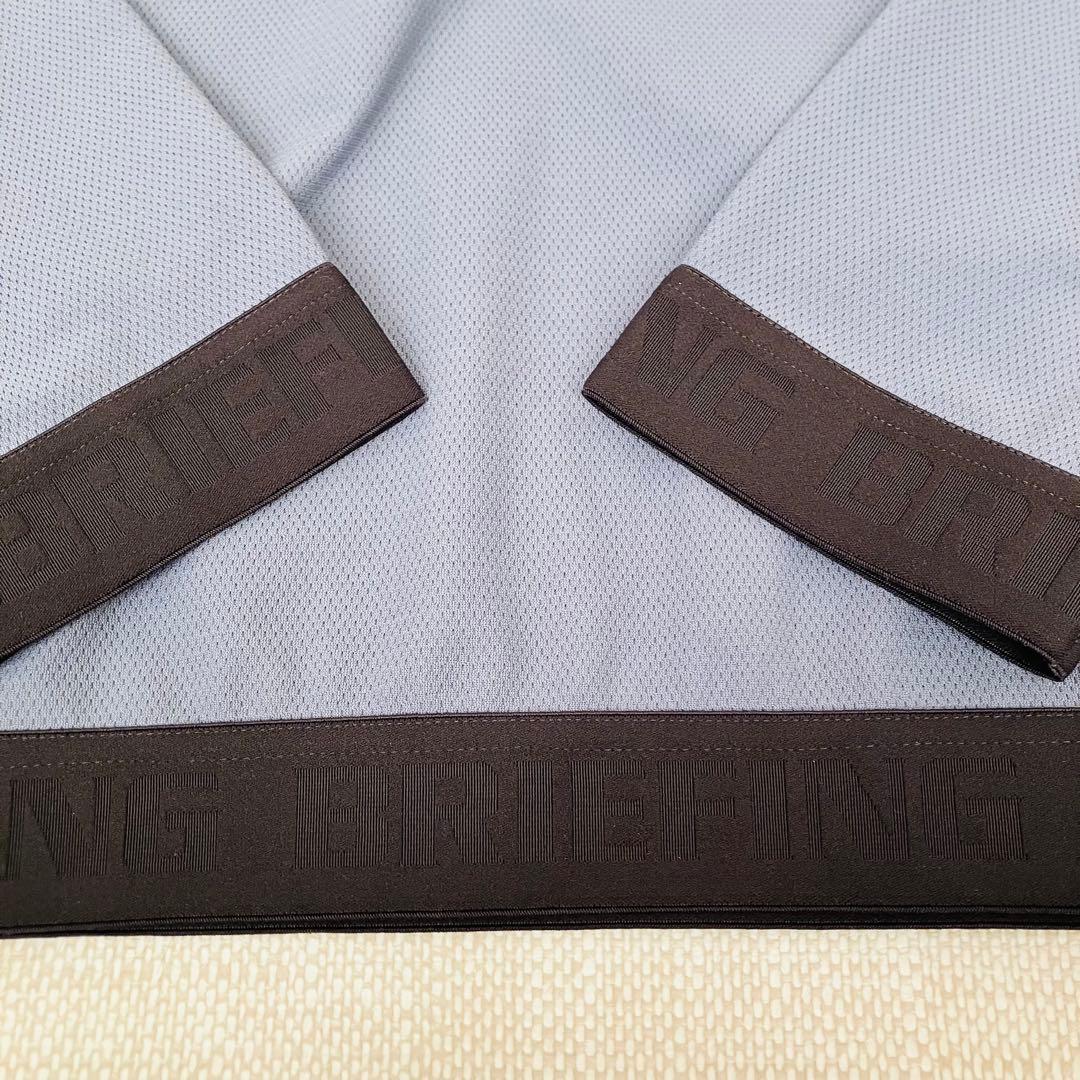 【新品タグ付】BRIEFING LOGO RIB LS HALFZIP L