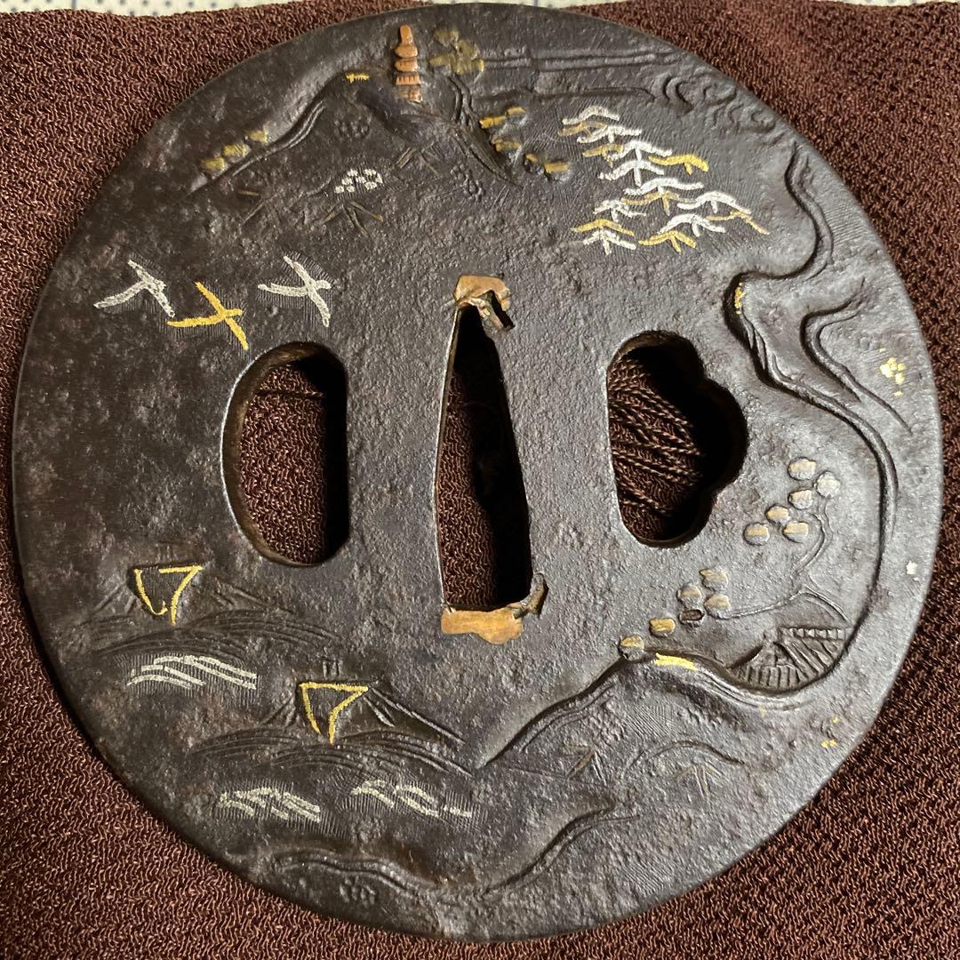 象嵌細工　鍔(つば)