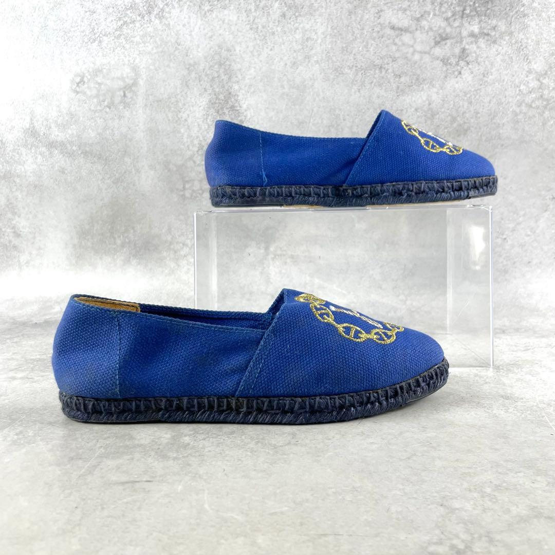エルメス　HERMES バレエシューズ スリッポン エスパドリーユ ブルー